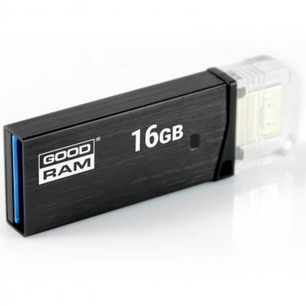 USB флеш накопичувач Goodram 16GB OTN3 (Twin) Black USB 3.0 (OTN3-0160K0R11) - изображение 1