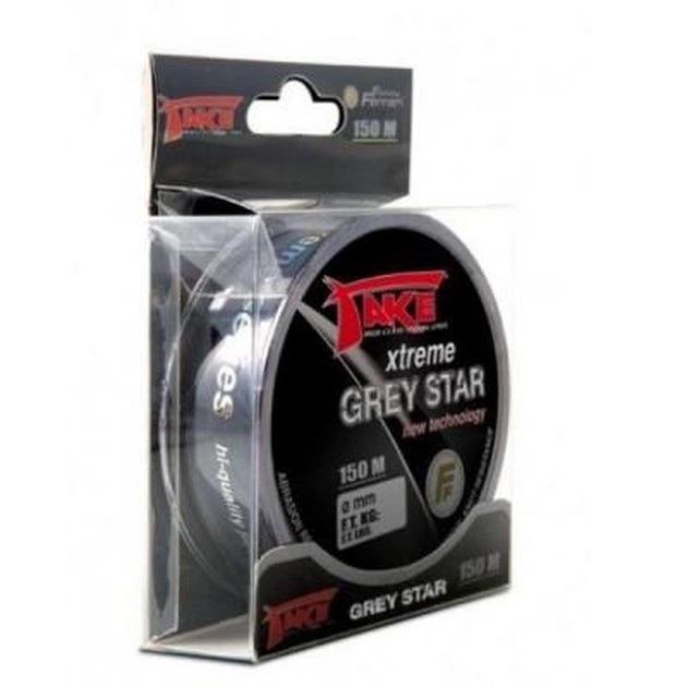Волосінь Lineaeffe Take Xtreme GREY STAR 150м 0.157мм FishTest 3.8кг сіра (3800115-GS) - изображение 1