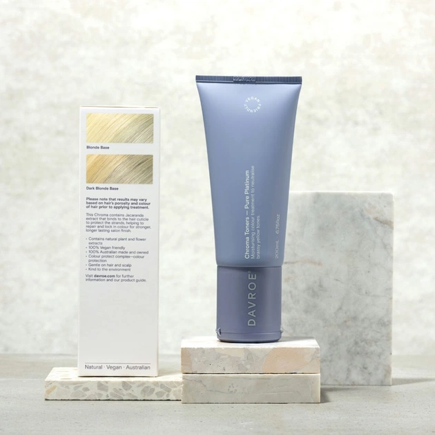 Відтінковий бальзам Davroe Chroma Colour Treatments Pure Platinum Toner 200 мл (9326123009517) - picture 3