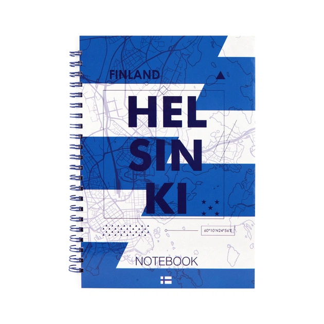 Блокнот Axent на спирали твердая обкл., А5, 96л. Helsinki (8032-06-A) - изображение 1