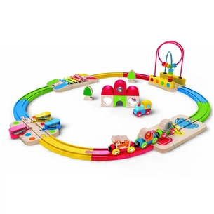 Залізниця Hape Станція та ксилофон (E3816) зображення 1