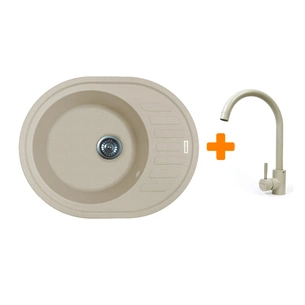 Мийка кухонна Adamant Ovum Avena + змішувач (1824296910406) зображення 1