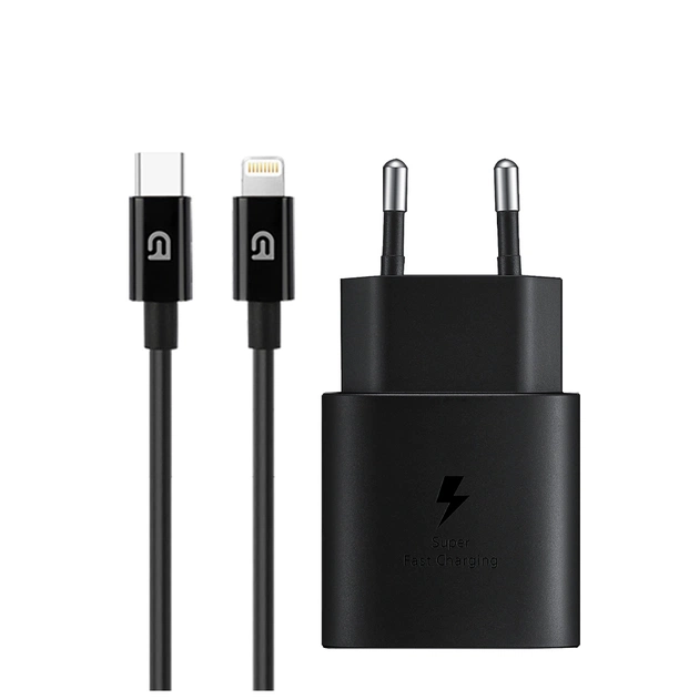 Зарядное устройство Armorstandart AR-TA800 25W USB-C + cable USB-C to Lightning black (ARM77721) - изображение 1