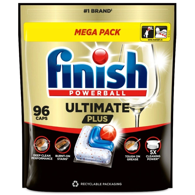 Таблетки для посудомийних машин Finish Ultimate Plus All in 1 96 шт. (5908252020935) - зображення 1