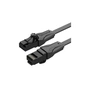 Патч-корд 3м, UTP cat 6 RJ-45 flat black Vention (IBABI) - зменшене зображення 1