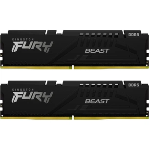 Модуль пам'яті для комп'ютера DDR5 16GB (2x8GB) 6000 MHz Beast Black Kingston Fury (ex.HyperX) (KF560C40BBK2-16) зображення 1