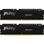 Модуль пам'яті для комп'ютера DDR5 16GB (2x8GB) 6000 MHz Beast Black Kingston Fury (ex.HyperX) (KF560C40BBK2-16) - зменшене зображення 1