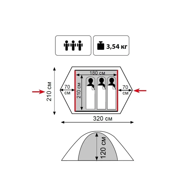 Палатка Tramp Lite Tourist 3 Sand (UTLT-002-sand) - изображение 12