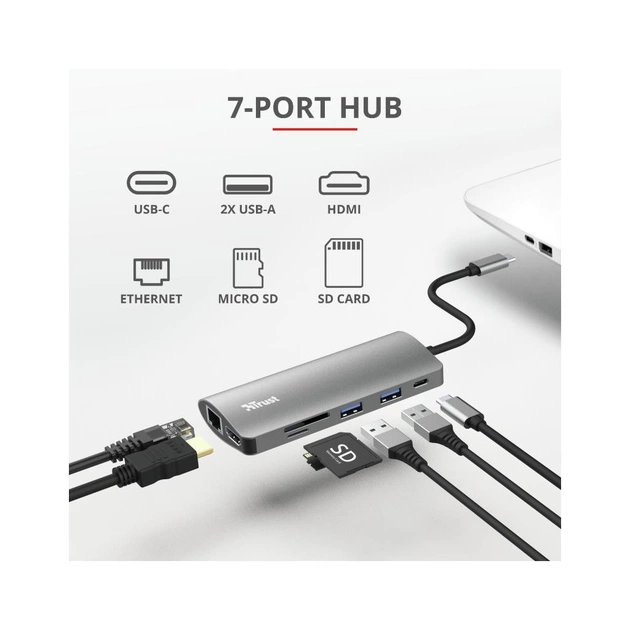 Концентратор Trust DALYX 7-IN-1 USB-C ALUMINIUM (23775_TRUST) - picture 11