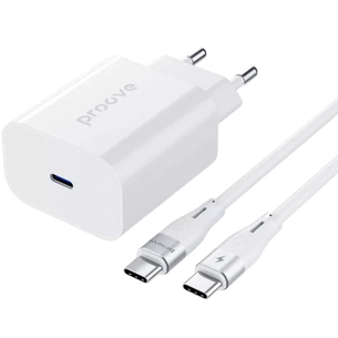 Мережевий зарядний пристрій Proove Rapid 20W White (WCRP20012102) + кабель Lightning зображення 1