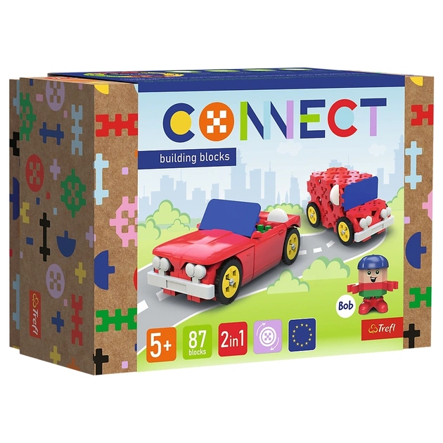 Конструктор Trefl Connect Cabriolet Delivery Truck 2 в 1, 87 елементів (5900511619706) - зображення 1