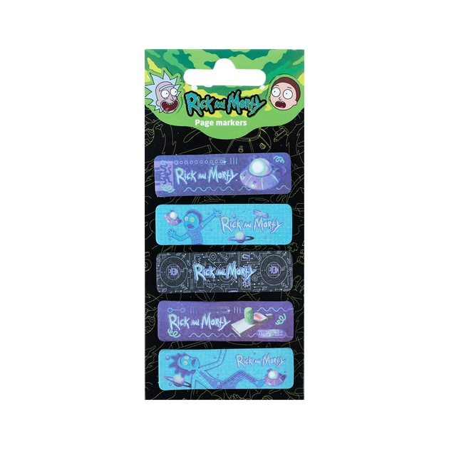 Стікер-закладка Kite паперова з малюнком Rick and Morty 100 шт, 5х20 шт (RM23-480) - изображение 1