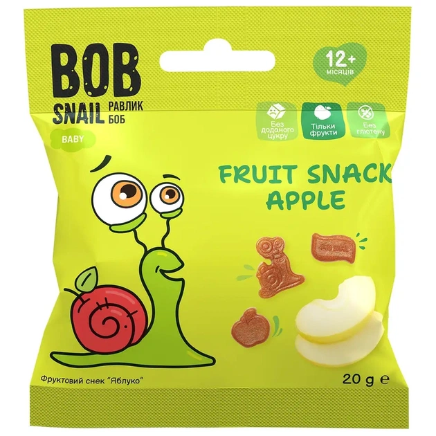 Детские снеки Bob Snail фруктовое яблоко 20 г (1740850) - изображение 1