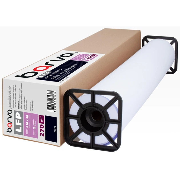 Папір Barva 24"/610 мм, 270 г/м2, silky-glossy 30 м LFP (IP-FE270-458) - picture 1