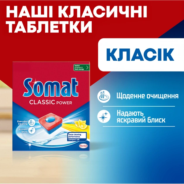 Таблетки для посудомийних машин Somat Classic Power 50 шт. (9000101809817/9000101830675) - зображення 2
