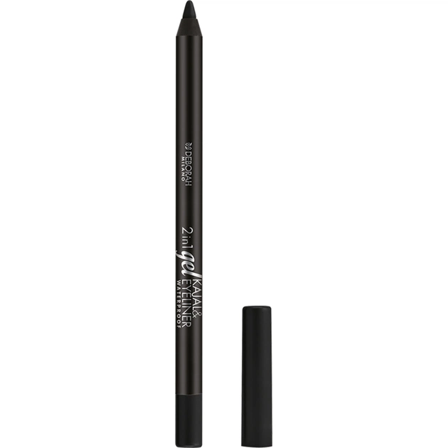 Олівець для очей Deborah 2 in 1 Kajal & Gel Eyeliner 01 (8009518222562) - picture 1