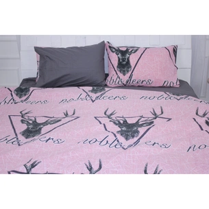 Постільна білизна MirSon Бязь Ranforce Elite 17-0516 Noble deers pink 110х140 (2200004659657) зображення 1