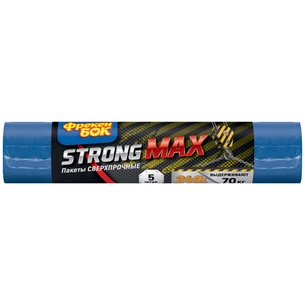 Пакети для сміття Фрекен БОК Strong MAX багатошарові Сині 240 л 5 шт. (4823071605297) зображення 1