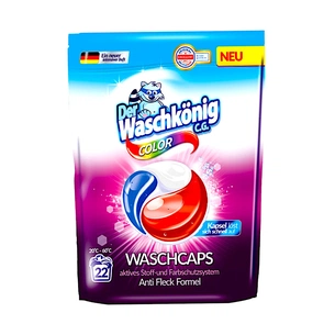 Капсули для прання Waschkonig Color 3 in 1 22 шт. (4260418933642) зображення 1