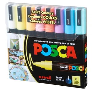 Набор маркеров UNI набор POSCA Soft Color, 1,8-2,5 мм, 8 шт (PC-5M SOFT COLOR 8C) изображение 1