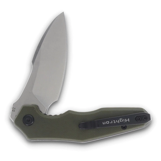 Ніж Hightron Mini Ventura, D2, G10, зелений, сталевий stonewash клинок (HK05GRNS) - зображення 5
