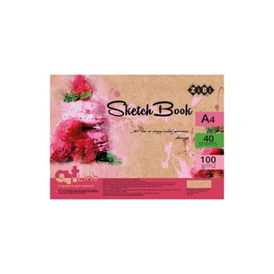 Альбом для малювання ZiBi А4, Скетчбук ART Line 40 аркушів, пружина білий блок (ZB.1485) зображення 1