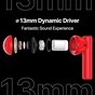 Bluetooth-гарнітура Umidigi AirBuds U Red - уменьшенное изображение 3