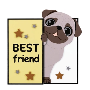 Картина по номерам Rosa Talent 3D Best Friend, МДФ ґрунтоване, 19х19 см (4823098543565) изображение 1