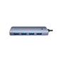 Концентратор Baseus USB 3.0 to 4xUSB 3.0 + USB-C gray (B0005280B811-01) - зменшене зображення 5