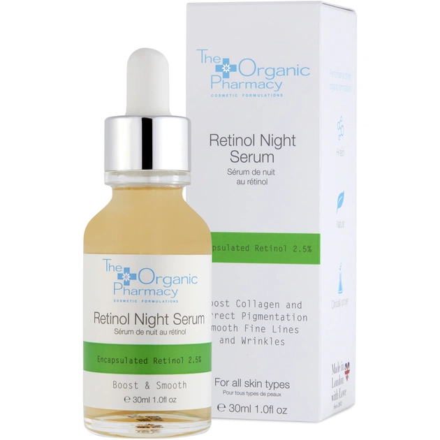 Сироватка для обличчя The Organic Pharmacy Retinol Night Serum нічна з ретинолом 30 мл (5060373520319) - зображення 1