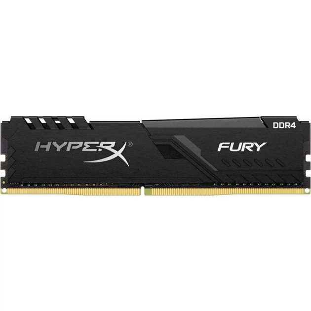 Модуль пам'яті для комп'ютера DDR4 4GB 2400 MHz HyperX FURY Black Kingston Fury (ex.HyperX) (HX424C15FB3/4) - зображення 1