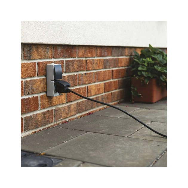 Розетка EMOS + вимикач прохідний вертикальний зовнішній сірий IP44 (A1396.4) - зображення 7