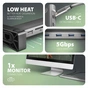 Концентратор AXAGON USB-C 9-in-1 4xUSB 3.2 + 2xUSB-C + HDMI + SD/TF + RJ45 1000Mbps + PD 100W black/gray (HMC-10HLS) - зменшене зображення 4