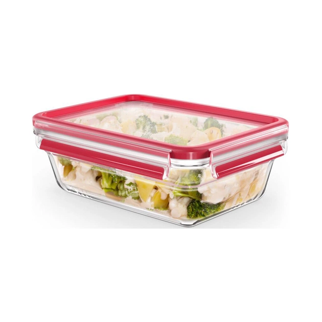 Пищевой контейнер Tefal Masterseal Glass Red 1.3 л (N1041010) - изображение 3