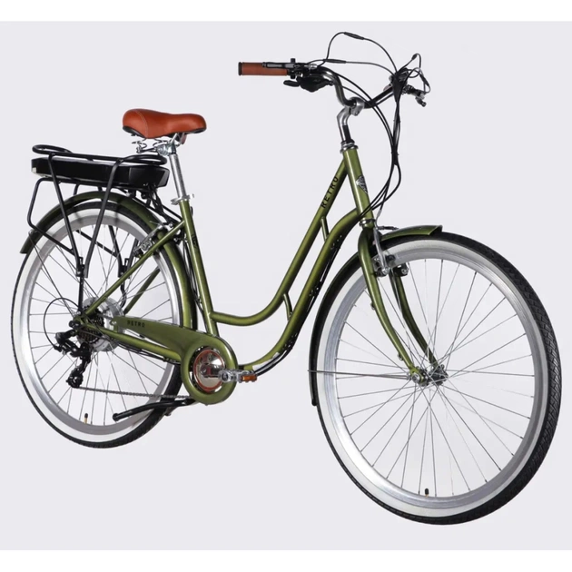 Електровелосипед Dorozhnik 28" eRETRO Vbr FR рама-19" 36B 13А*г 500Вт 2026 темно-зелений (ELB-D-28-110) - picture 2
