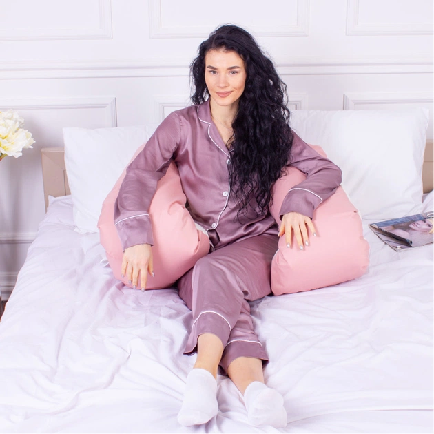 Подушка MirSon для вагітних та відпочинку Eco Line №8018 U-подібна Warm Sand (2200006178439) - picture 6