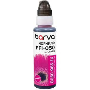 Чорнило Barva Canon PFI-050 100мл, Pigm., флакон OneKey, Magenta (C050-965-1K) зображення 1