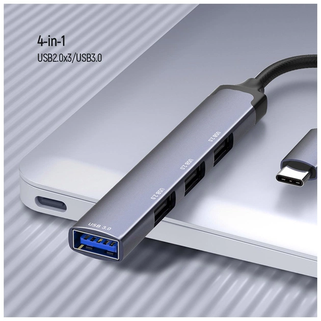 Концентратор ColorWay USB-C 4-в-1 USB2.0х3/USB3.0 (CW-HUB04) - picture 11