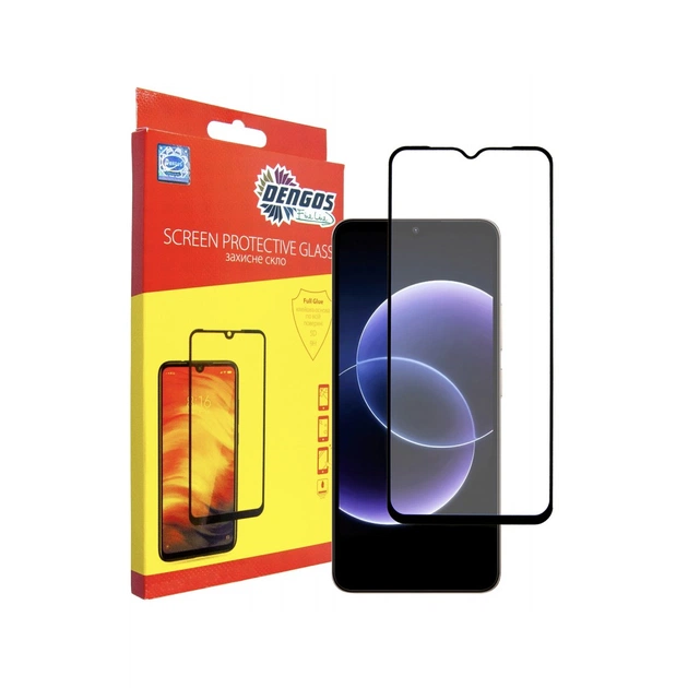 Стекло защитное Dengos Full Glue Xiaomi Redmi 17C Black (TGFG-454) - изображение 1