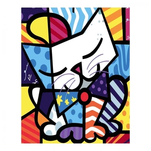 Картина по номерам Strateg Абстрактний кіт 30х40 см (SV-0057) зображення 1