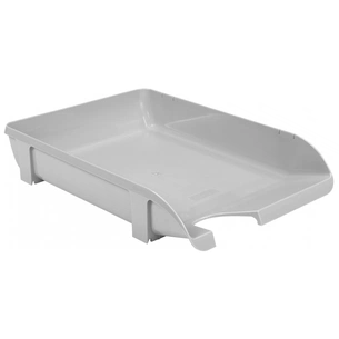 Лоток для паперів Economix горизонтальний пластик, сірий (E31801-10) зображення 1