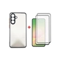 Чохол до мобільного телефона Dengos Kit Samsung Galaxy A56 Matte + 2 pcs glass (Black) (DG-CTG2P-05) - зменшене зображення 1