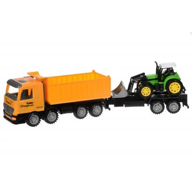 Спецтехніка Same Toy инерционный Super Combination Самосвал желтый с бульдозером (98-89Ut-2) - изображение 1