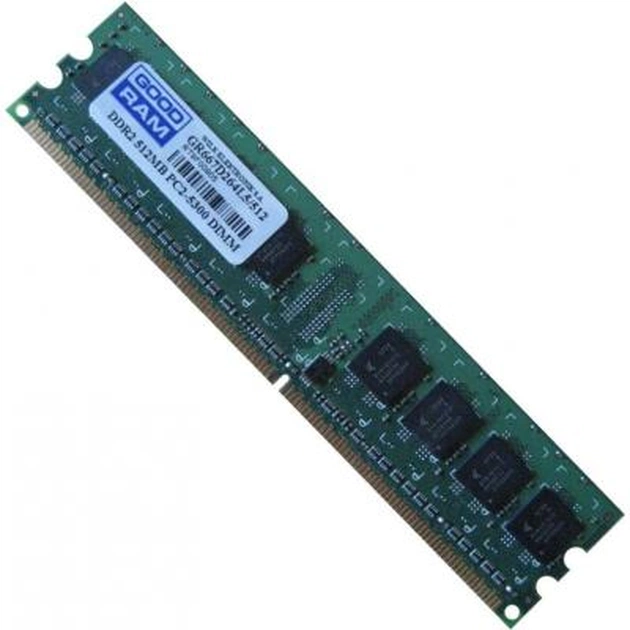Модуль пам'яті для комп'ютера DDR2 512Mb PC5300, 667MHz Goodram (GR667D264L5/512) - изображение 1