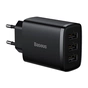 Зарядний пристрій Baseus Compact Charger 3U Black (CCXJ020101) - зменшене зображення 1