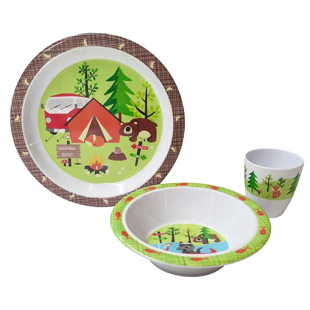 Набір туристичного посуду Gimex Tableware Kids 3 Pieces 1 Person Adventure (6965570) - изображение 1