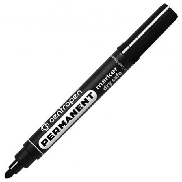 Маркер Centropen Permanent Dry Safe 8510 2,5 мм, round tip, black (8510/01) - зображення 1