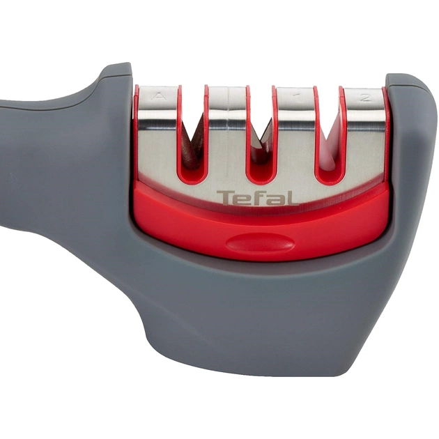 Точило для ножів Tefal Fresh Kitchen, нержавіюча сталь, пластик, сірий (K2090514) - picture 4