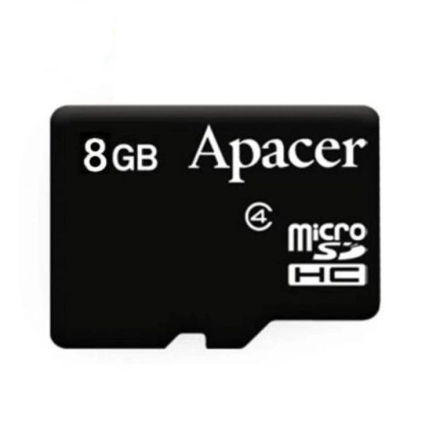 Карта пам'яті Apacer 8GB microSDHC Class4 w/o Adapter RP (AP8GMCSH4-RA) - изображение 1