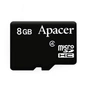 Карта пам'яті Apacer 8GB microSDHC Class4 w/o Adapter RP (AP8GMCSH4-RA) - зменшене зображення 1